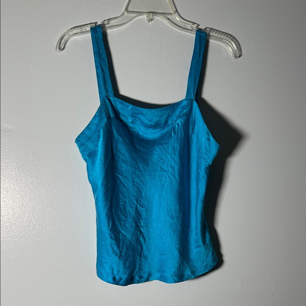 Victoria's Secret Turquoise 100% Silk Camisole